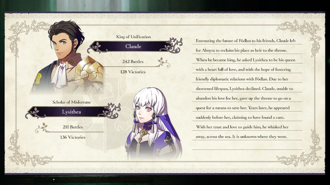 In-game Pair Endings UI Ending
