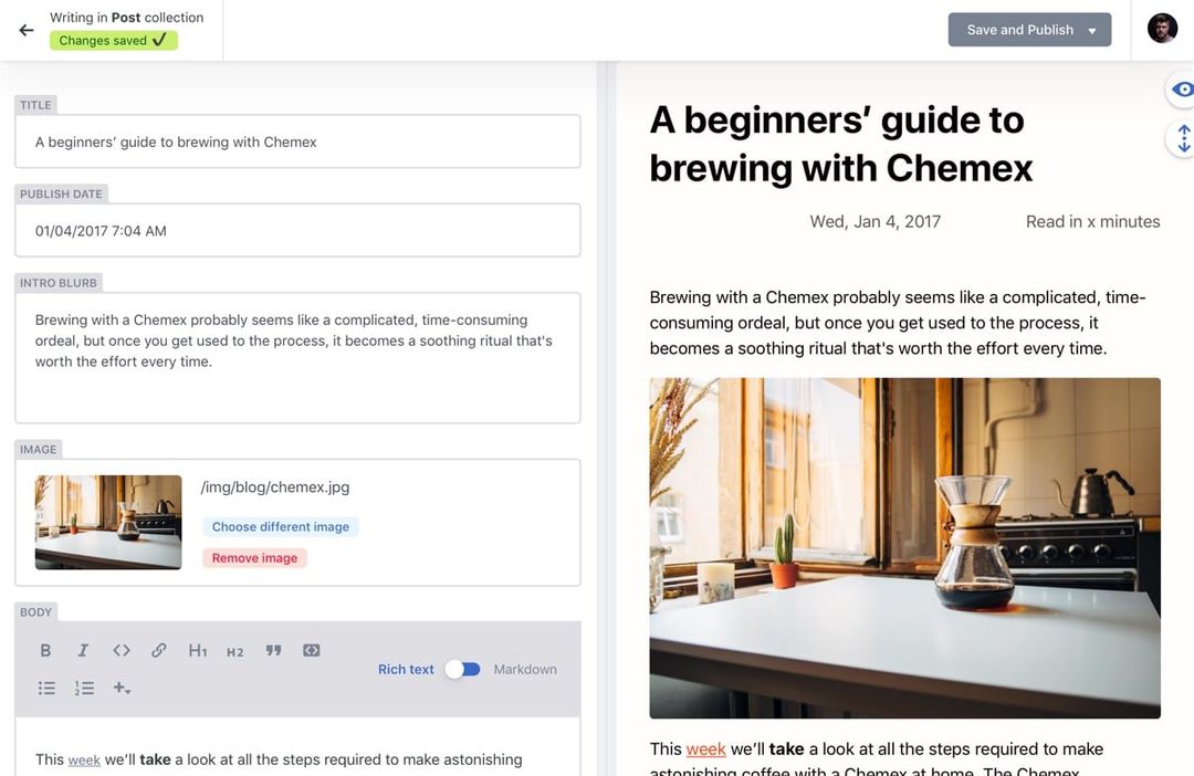 Example of Netlify CMS Netlify CMS Example